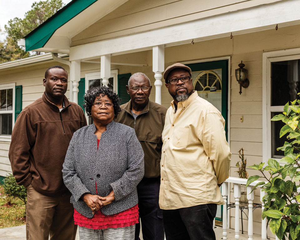 The Scott family, from left: Rodney, parents Judy and Walter Sr., and Anthony.