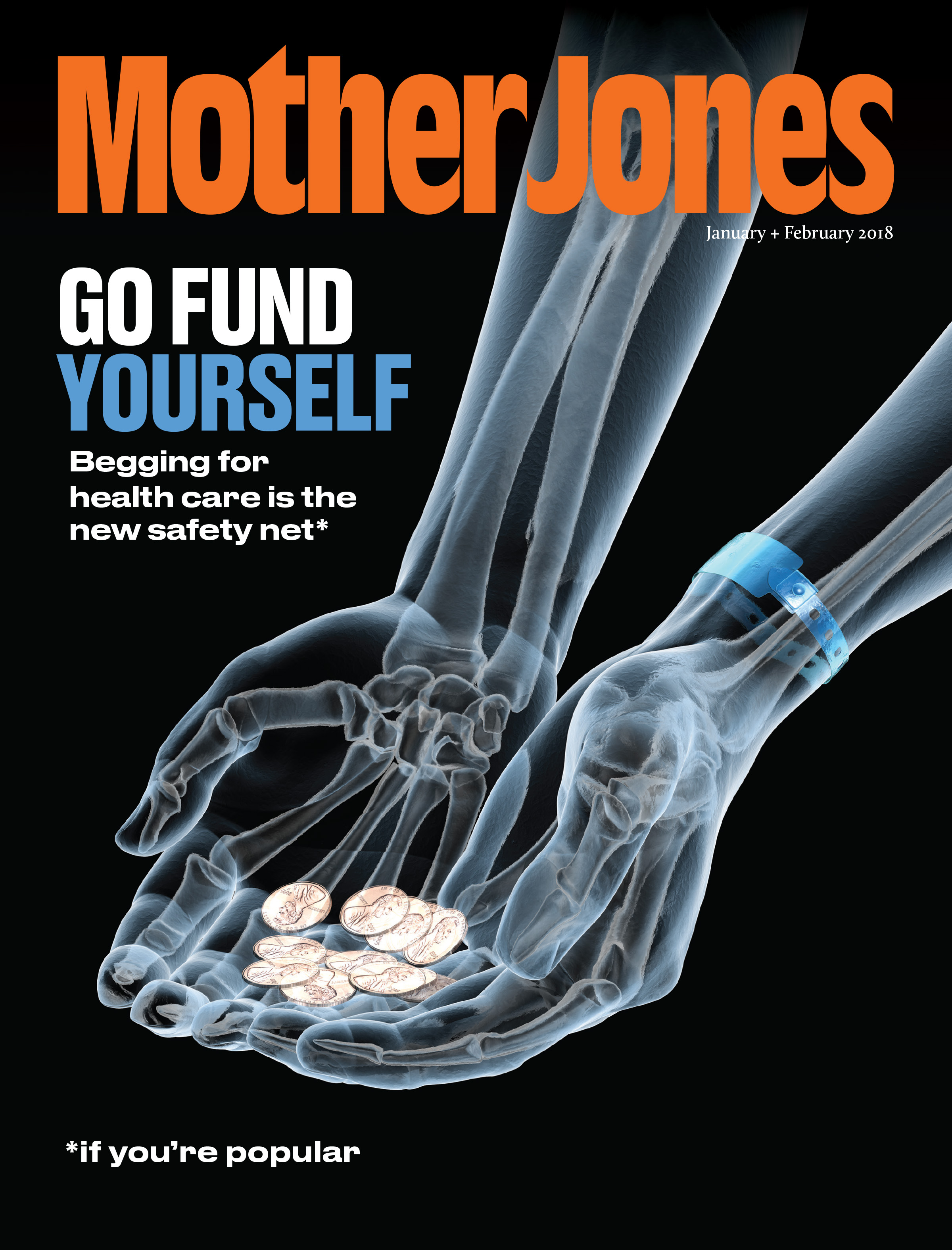 Mother Jones Magazine Cover : January + February 2018
