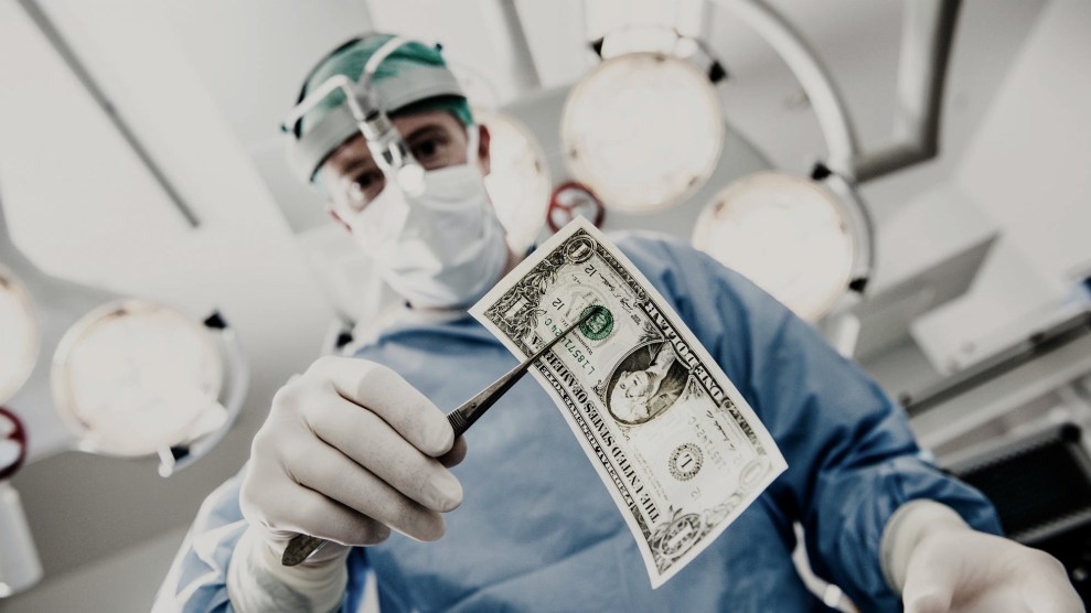Surgeon with dollar