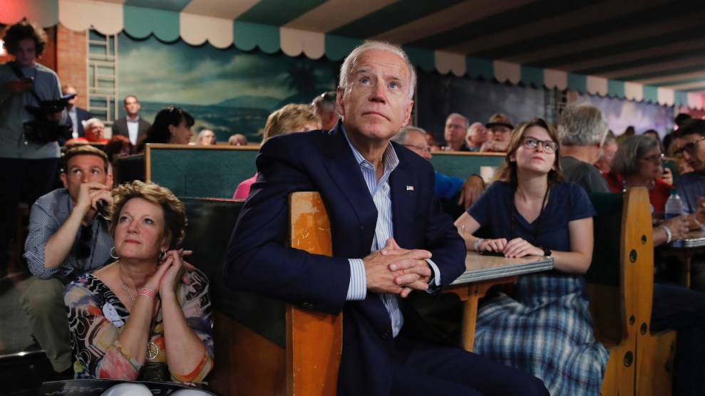 header image of Biden in Iowa