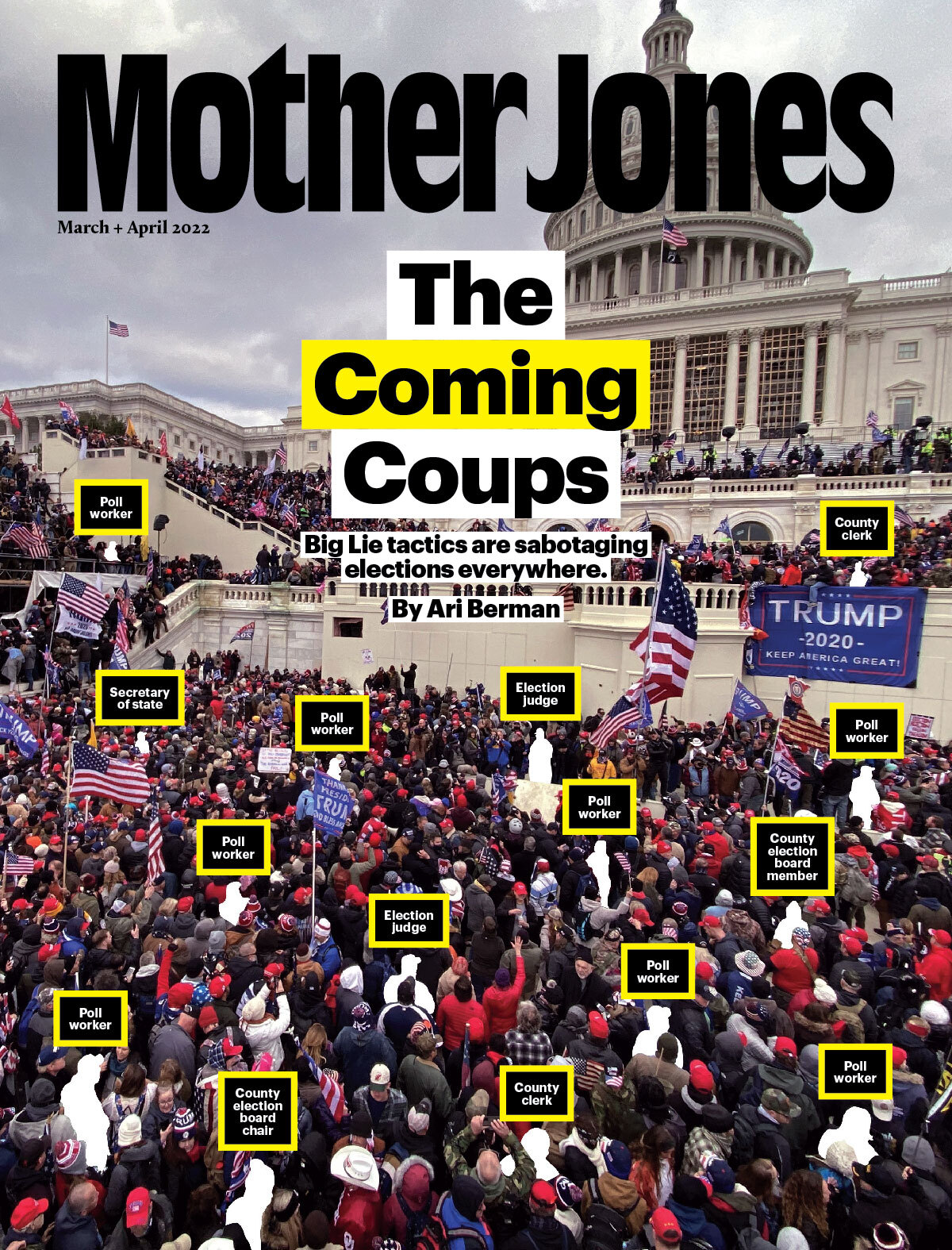 Mother Jones Magazine Cover : March + April 2022