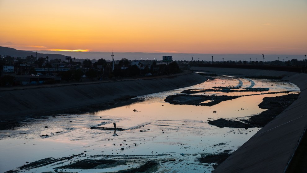 A river in sunset.