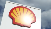 Shell Oil gas logo sign post