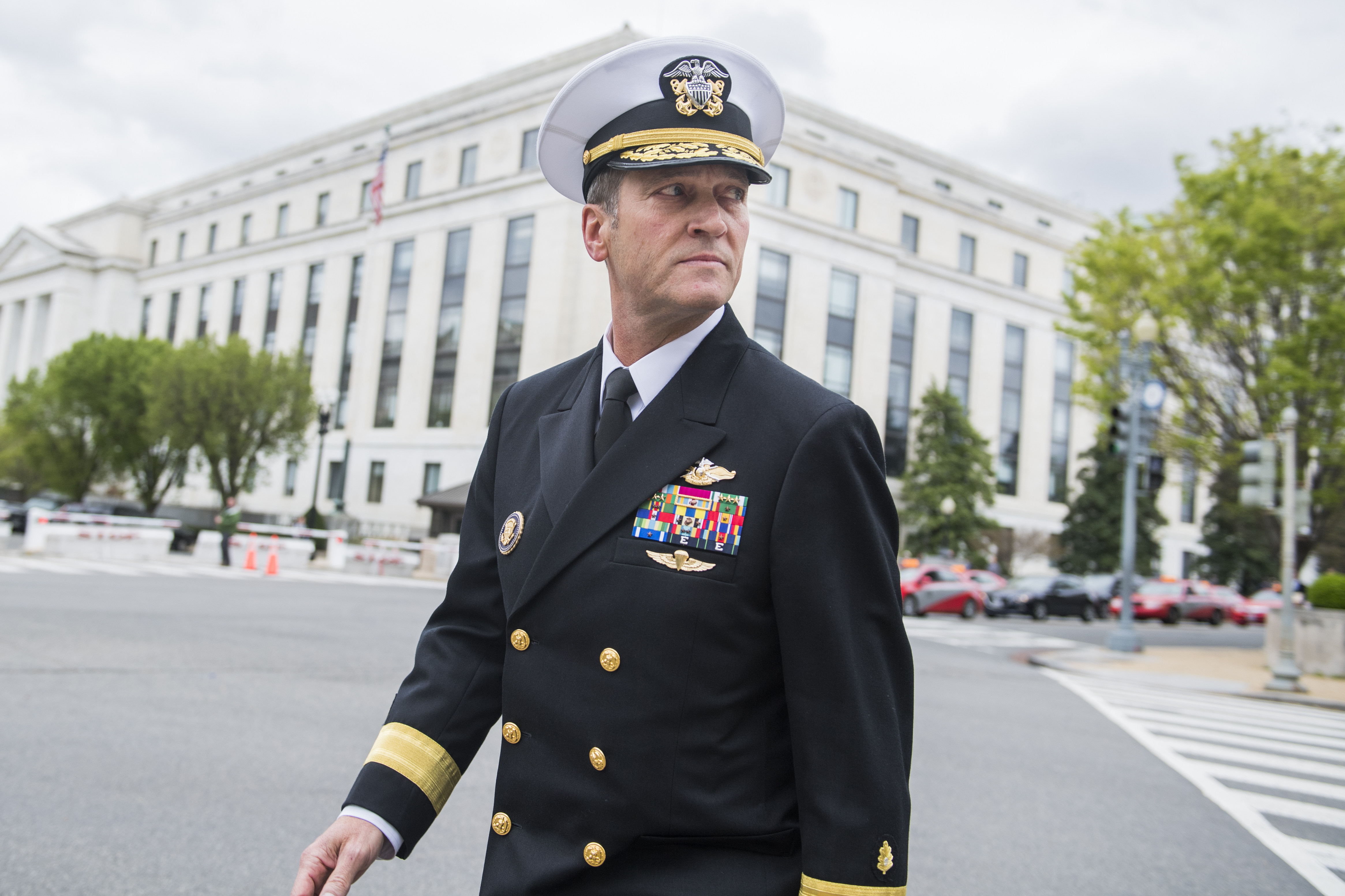 Rear Adm. Ronny Jackson in a Navy dress uniform.