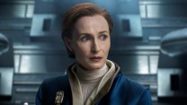 Chandrila Senator Mon Mothma gives a politically rebellious speech in the Galactic Senate. Mothma is one of the characters from the Disney Series "Andor."