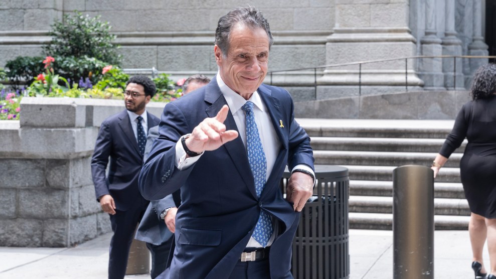 Andrew Cuomo pointing at the camera