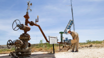 A CO2 injection wellhead at the Yates Oil Field in Texas.