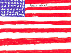 A drawing by an immigrant child held at CCA's T. Don Hutto Center.