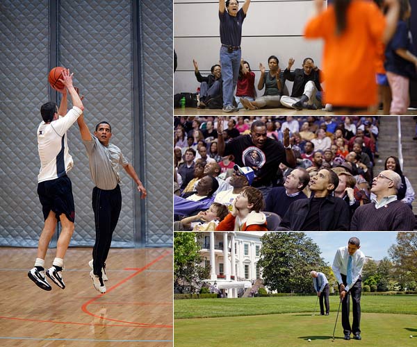 Obama sports photo montage: Obama sports photo montage