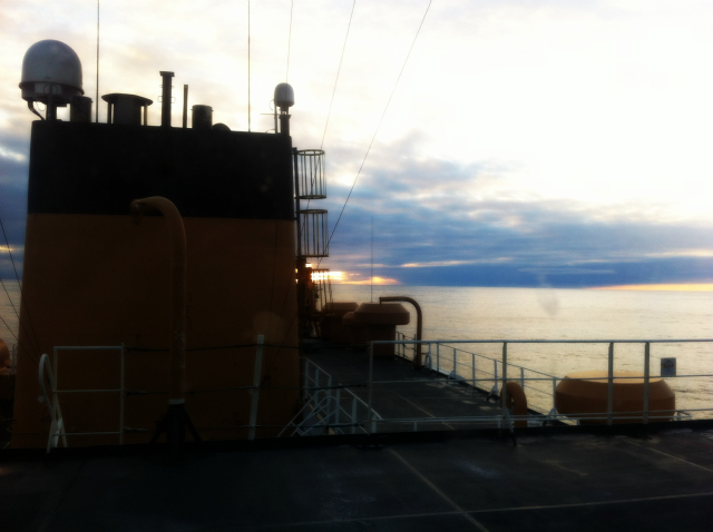 View from the 05 Deck on USCG icebreaker Healy on 15 October 2012: Julia Whitty